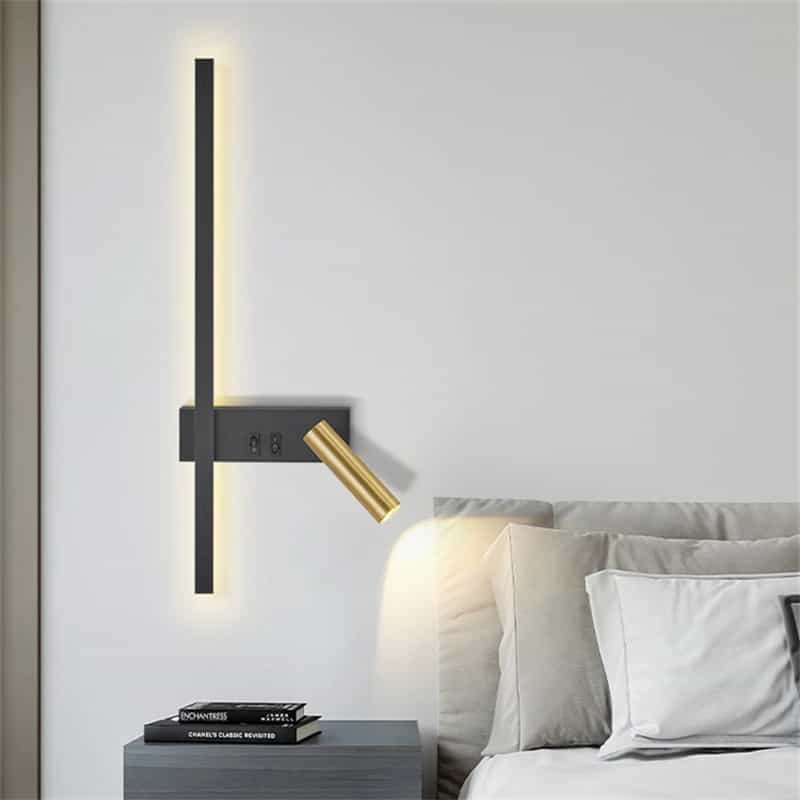 Wall Lamp Nordic Modern Creative LED Simple Living Room Sofa Background Wall Decorative Lamp Reading Lamp Bedroom Bedside Lamp