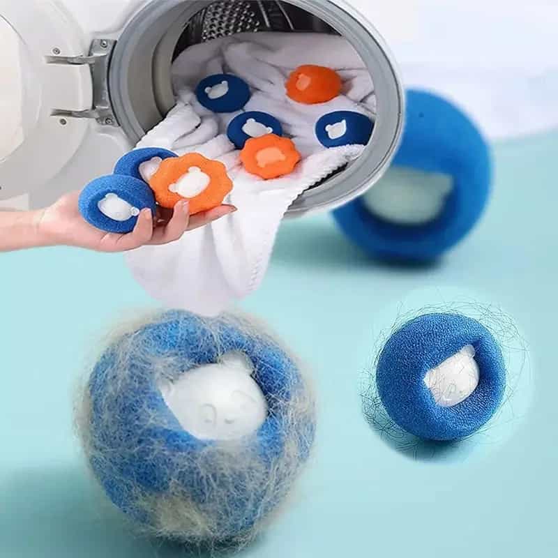 Épilateur réutilisable pour animaux de compagnie, boule, blanchisserie, machine à laver, filtre, laine, autocollant, poils de chat, fourrure, attrape-peluches, maison, 1-5 pièces
