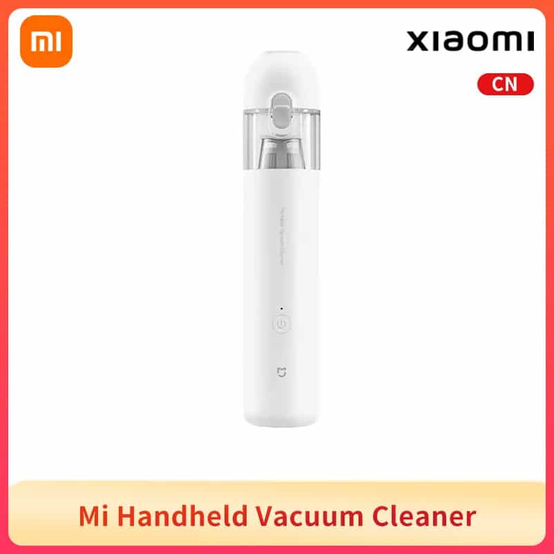 Xiaomi Mi Mini-Staubsauger, 13000Pa Tragbarer Kabelloser Ein-Knopf-Start 88000RPM Bürstenloser Motor mit Mehreren Düsen für Auto