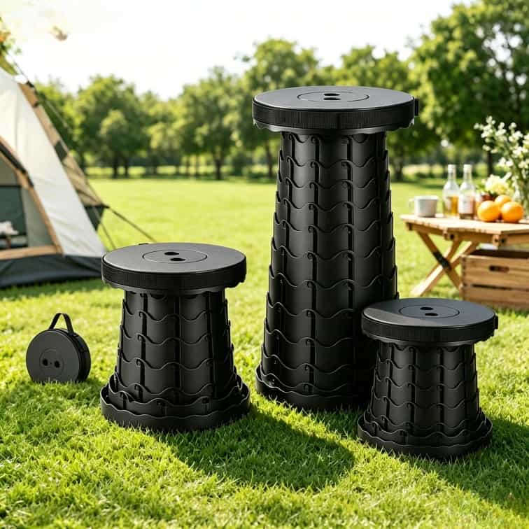 Tragbarer Klapphocker, leichter zusammenklappbarer Stuhl, für Outdoor, Camping, Reisen, Angeln, Haus, Garten, tragbarer Sitz