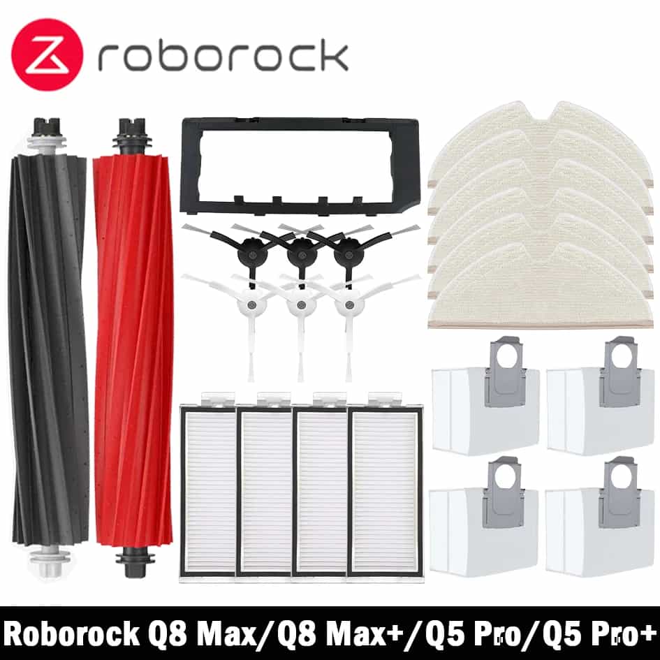 Roborock Q8 Max Q8 Max Plus Q8 Max+ Q5 Pro Q5 Pro Plus Replacement Parts Accessories Main Side Brush Hepa Filter Mop Dust Bag