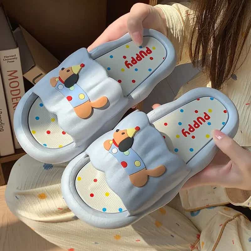 Cartoon Hot Dog Slippers for Women - Soft Anti-Slide Indoor/Outdoor Summer Sandals, Cute Couple Home Shoes