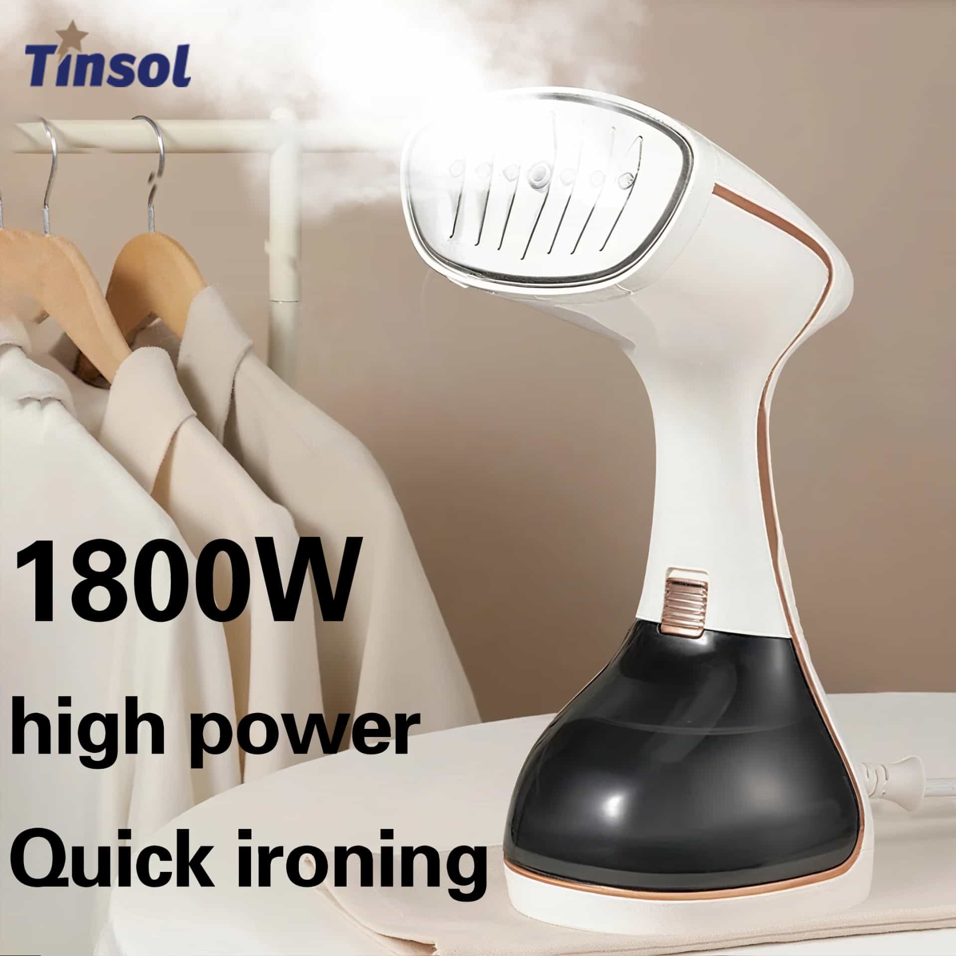 1800W Handheld Steam Hanging Iron Touch Screen Control 15 Seconds Fast Preheat 320ml Portable Home Small Fabric Clothes Steamer
