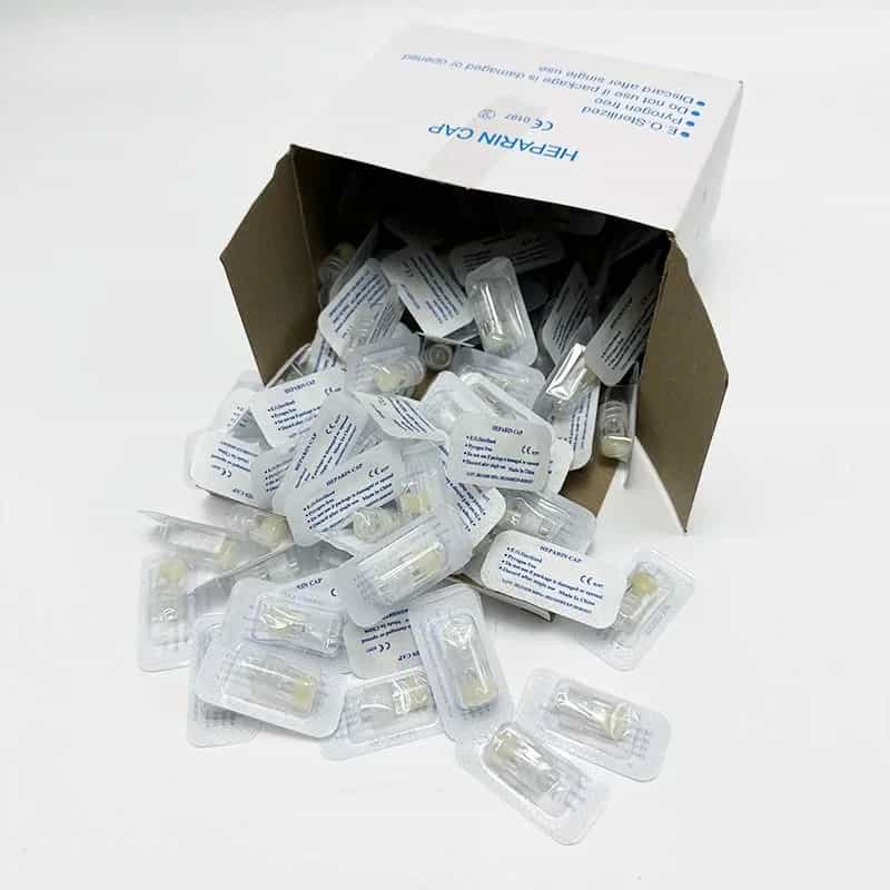 50-500 шт. Кепка Heparin IV, одноразовые канюли, шапки Heparin для собак, кошек, домашних животных, ветеринарные принадлежности