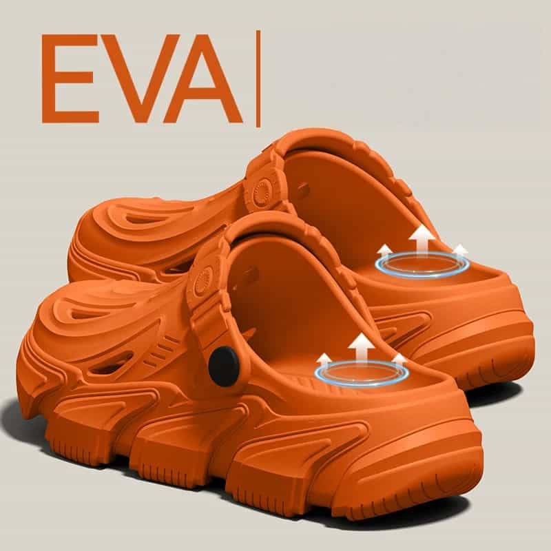 Men's New Spring and Summer Style Mecha-Style Eva Comfortable Casual Soft Thick-Soled Simple Indoor Home Outdoor Vacation Versatile Versatile Clogs
