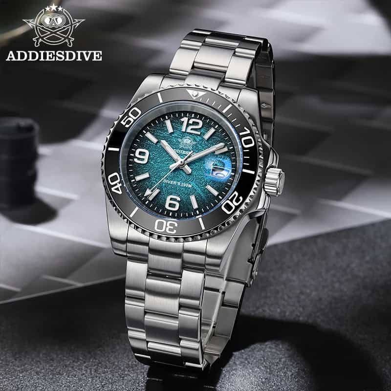 ADDIESDIVE 2025 New Men's Watch Diving 41mm Quartz Wristwatch 200m Waterproof Ceramic Bezel Super Luminous Swim Watch