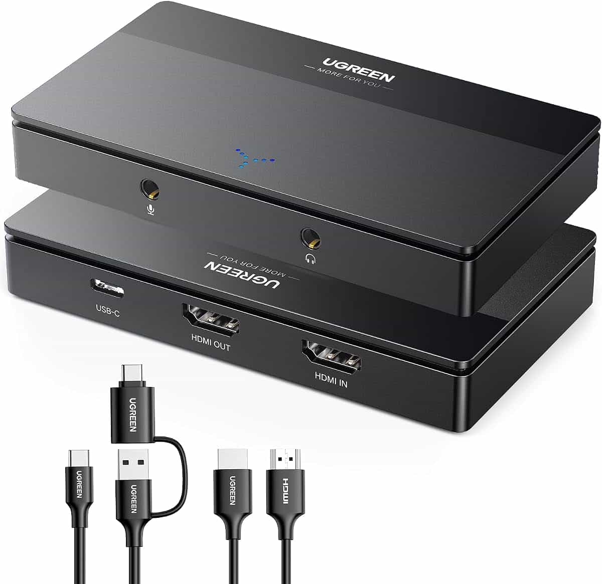 UGREEN Carte Capture Vidéo HDMI USB C 3.0 4K 60Hz Acquisition 1080P 60FPS | Enregistrement Streaming Jeux en Boucle Compatible avec Switch PS5 PS4 Xbox TV Stick DSLR MacBook Pro iPad PC Caméra