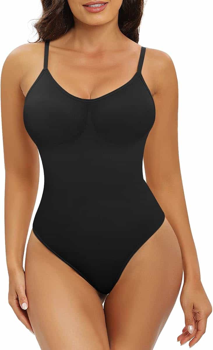 Xnova Women Body Shaper Slimming Bodysuit Crotch Hook Thong Shapewear Tummy Control Tummy Control Invisible