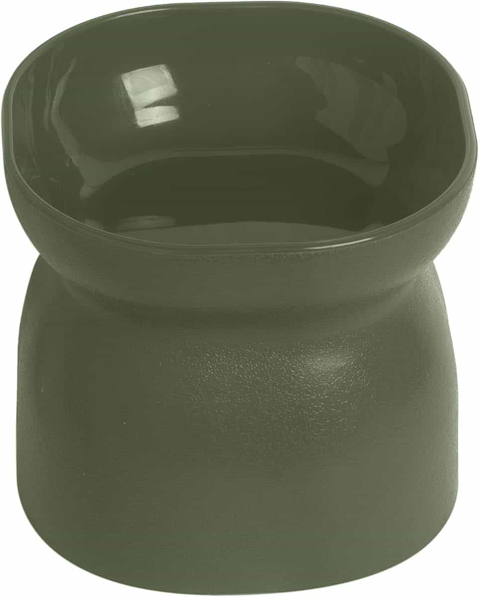 PET GAMES Comedouro ou Bebedouro ErgonoCat Verde Musgo para Gatos