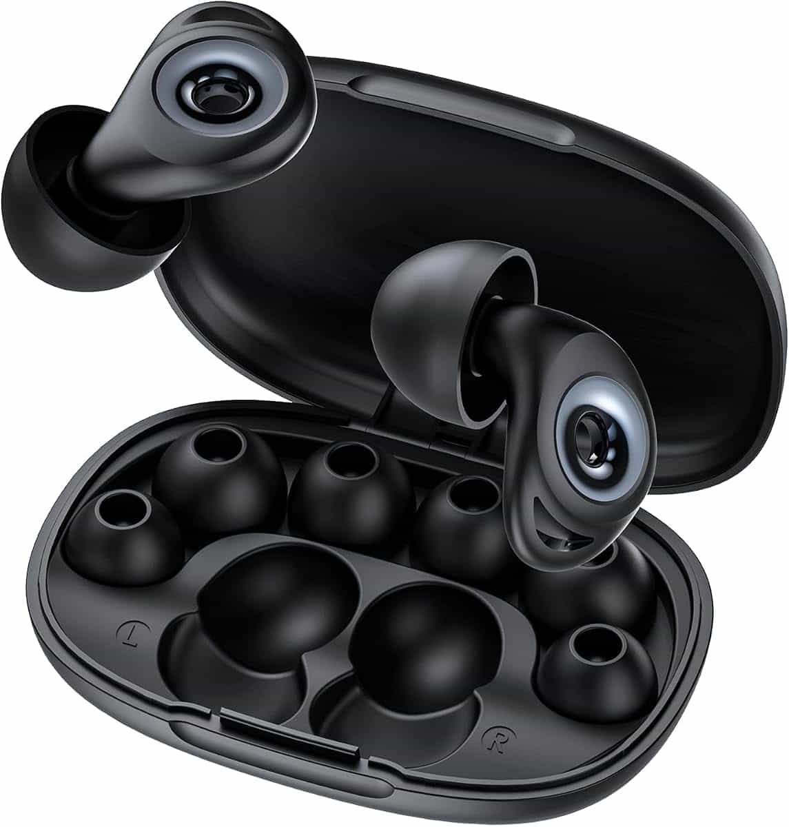 Bouchon D'oreille Pour Dormir, Boule Quies en Silicone Anti Bruit 45 dB | Bouchons Réutilisables Souple et Ergonomiques, 4 Tailles XS/S/M/L, Earplugs Adaptés Pour Sommeil/Voyage/Concentration/Concert