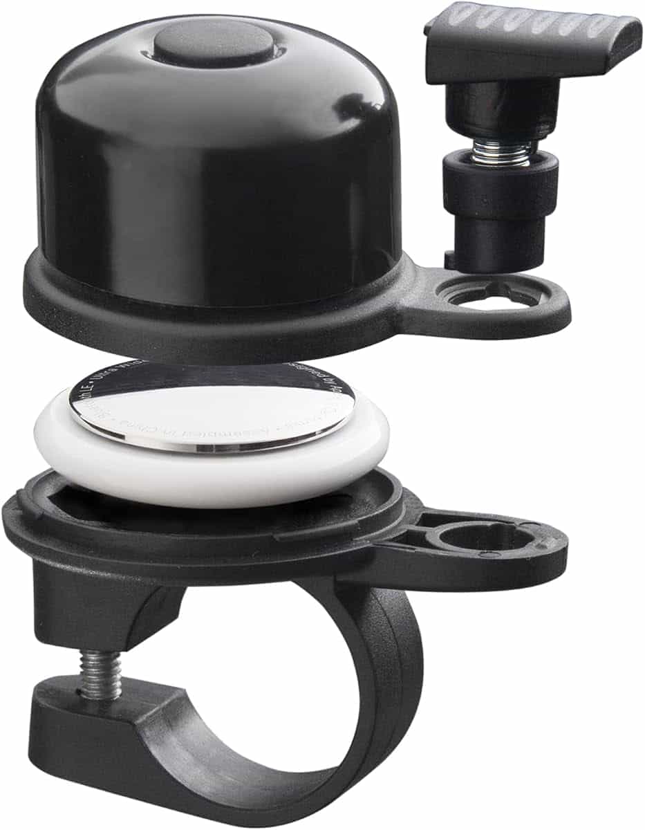AirBell Bicycle bell for Apple AirTag, theft protection, bracket hidden in bell, bell functioning, suitable for traffic, including tools.