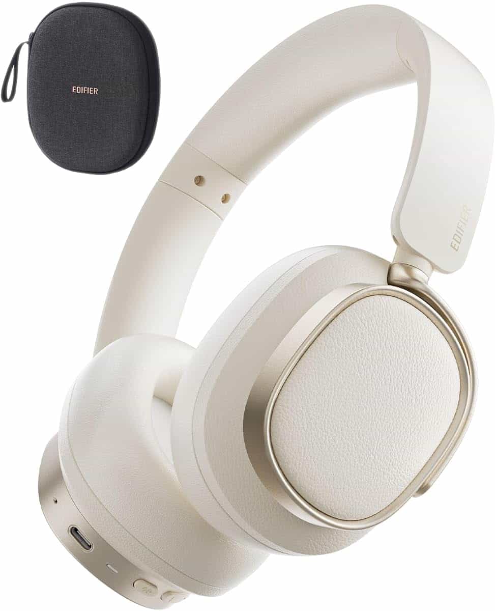 Edifier ES850NB Wireless Noise Cancelling Headphones with Hi-Res & LDAC, Ivory