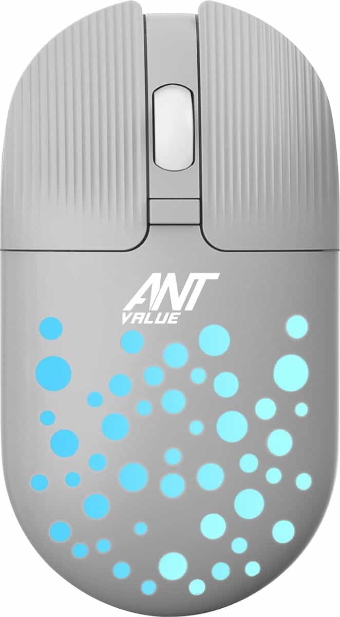 Ant Value FKAPU05 / Silent, Adj. DPI, RGB Lights Wireless Optical Mouse (2.4GHz Wireless, Black)