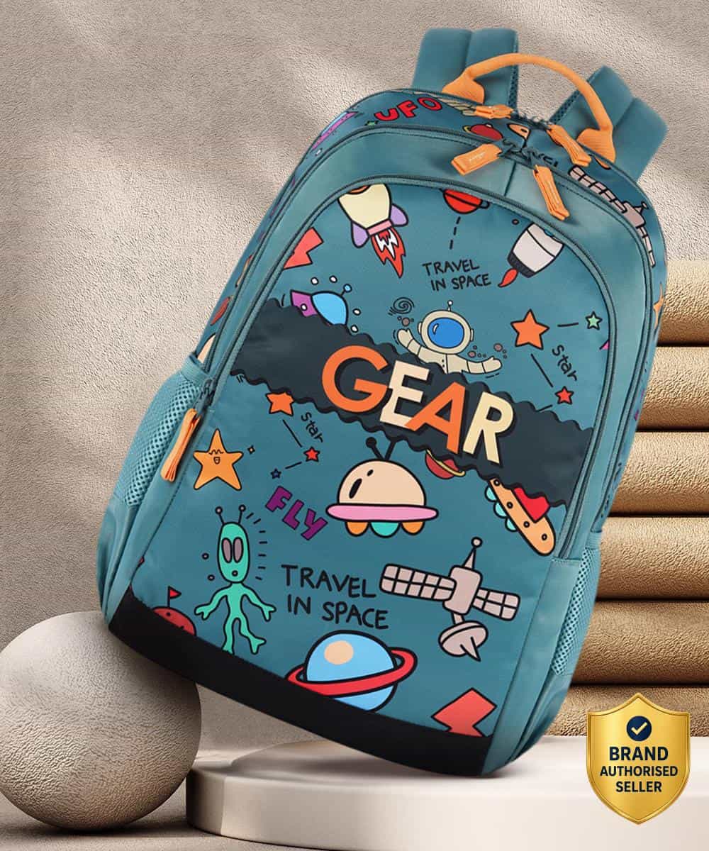 Gear Medium 23 L Backpack Cartoon Space 17 (Green)