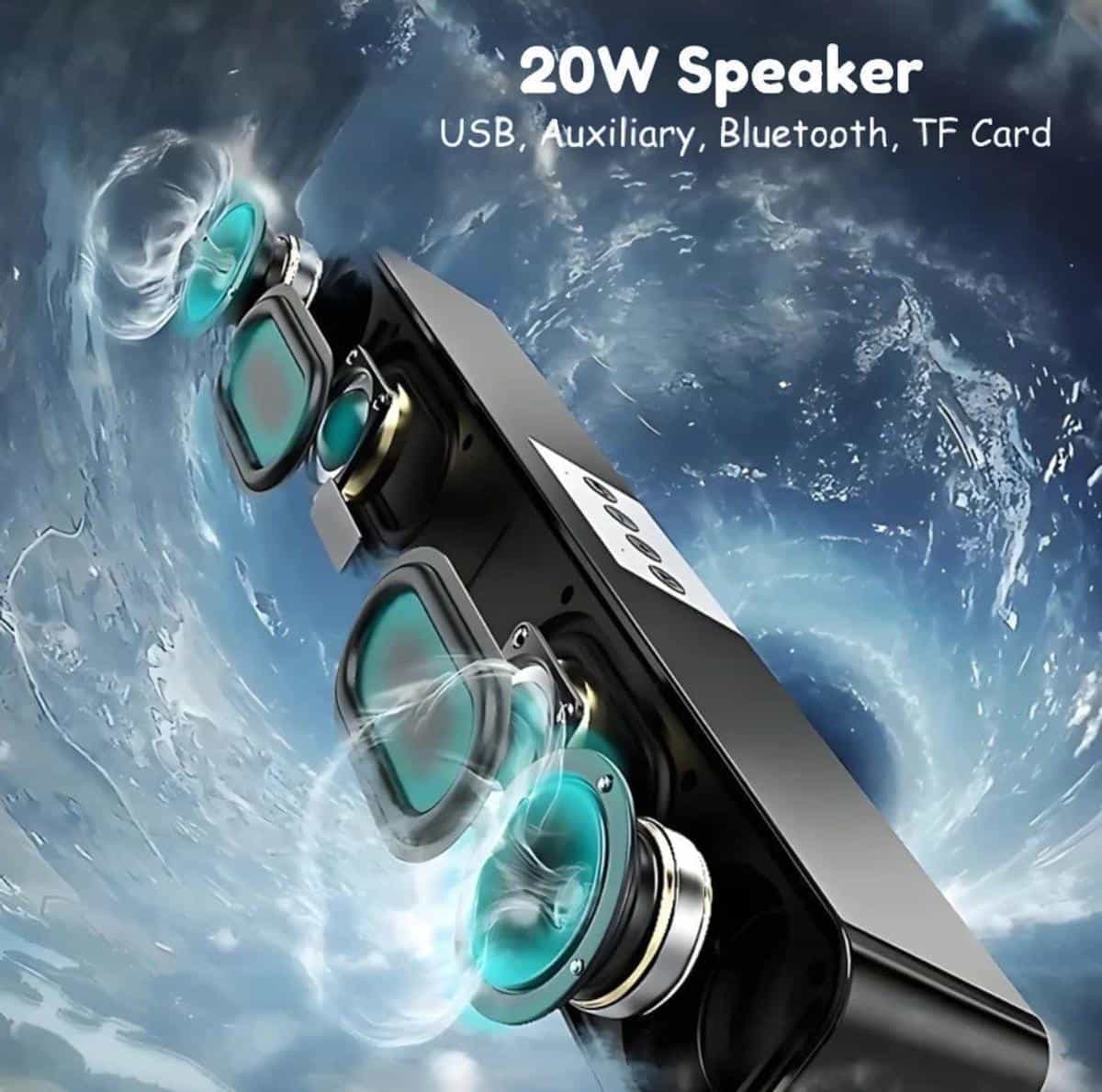 GOOD FUN High Sound Quality TV Sound Bar with Detachable Subwoofer SoundBar Surround2 20 W Bluetooth Speaker